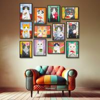 12 Parça Çerçeve Görünümlü Mdf Tablo Seti TB-008