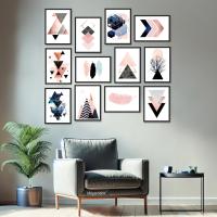 12 Parça Çerçeve Görünümlü Mdf Tablo Seti TB-024