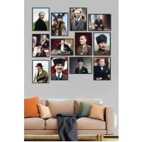 12 Parça Çerçeve Görünümlü Mdf Tablo Seti TB-007