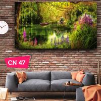 Çiçekli Saklı Doğa Doğa & Manzara Tabloları / Huzur Veren Tablolar