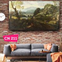 Crescenzio Onofri - Landscape with Figures / Ünlü İtalyan Ressam Tablosu