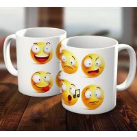 Eğlenceli Emoji Şaşkın Arkadaşa Hediye Kupa Bardak