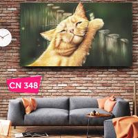 Mayışmış Sarı Kedi Çocuk Hediye Kanvas Tablo