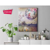 Çiçek Gezegeni / Dijital Sanat Kanvas Tablo