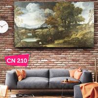Crescenzio Onofri - Landscape with Fishermen / Ünlü İtalyan Ressam Tablosu