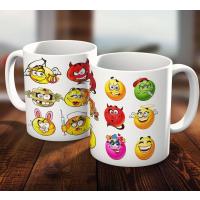 Eğlenceli Smiley Emoji Sevimli Emoji Serisi Hediyelik Kupa Bardak