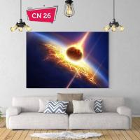 Gezegen Çarpışması Astronomik Kanvas Tablo