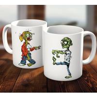 Kadın Erkek Zombi Hediyelik Kupa Bardak