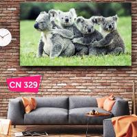Koala Ailesi Hayvan sever Kanvas Tablo