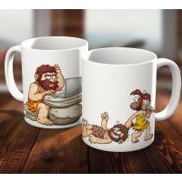 Mağara Adamı Çakmaktaş Karikatür Hediyelik Kupa Bardak