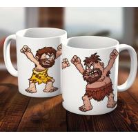 Mağara Adamı Taş Devri Karikatür Hediyelik Kupa Bardak