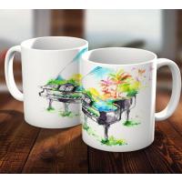 Piyano ve Yaz Hediye Kupa Bardak