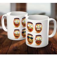 Sevimli Arap Emoji Serisi Hediyelik Kupa Bardak