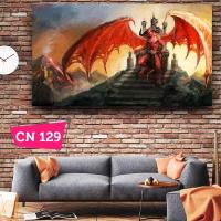 Şeytan Lucifer Fantastik Kanvas Tablo