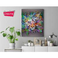 Renkli Kaplan Puring Tablo / Modern Sanat / Erkek Öğrenciye Hediye